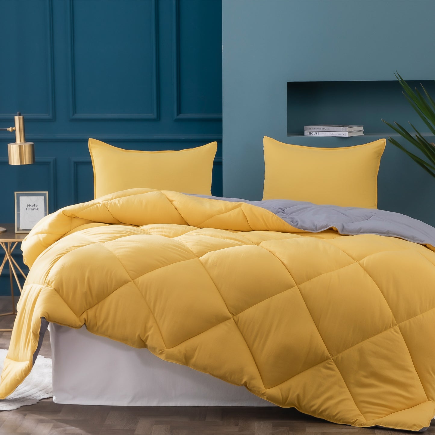 Kasentex Ultra Soft 2-Tone Reversible Comforter Set, Multi Colors, Room Decor, Graduation Gifts, Mom Gift