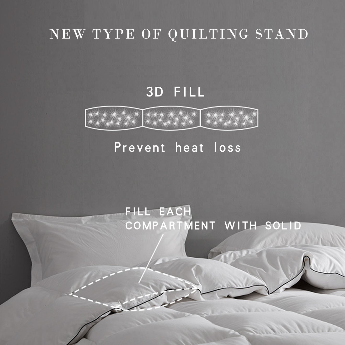 Kasentex Ultra Soft Blue Piped Edge Warm Winter Heavy Weights Down Comforter, White