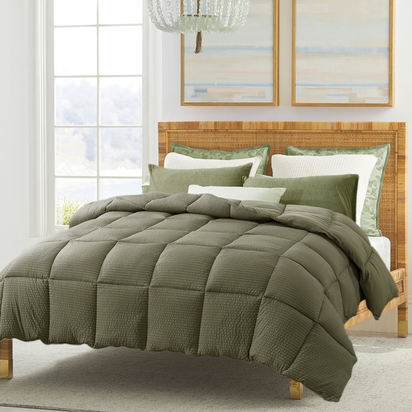 White Down Alternative Reversible Comforter