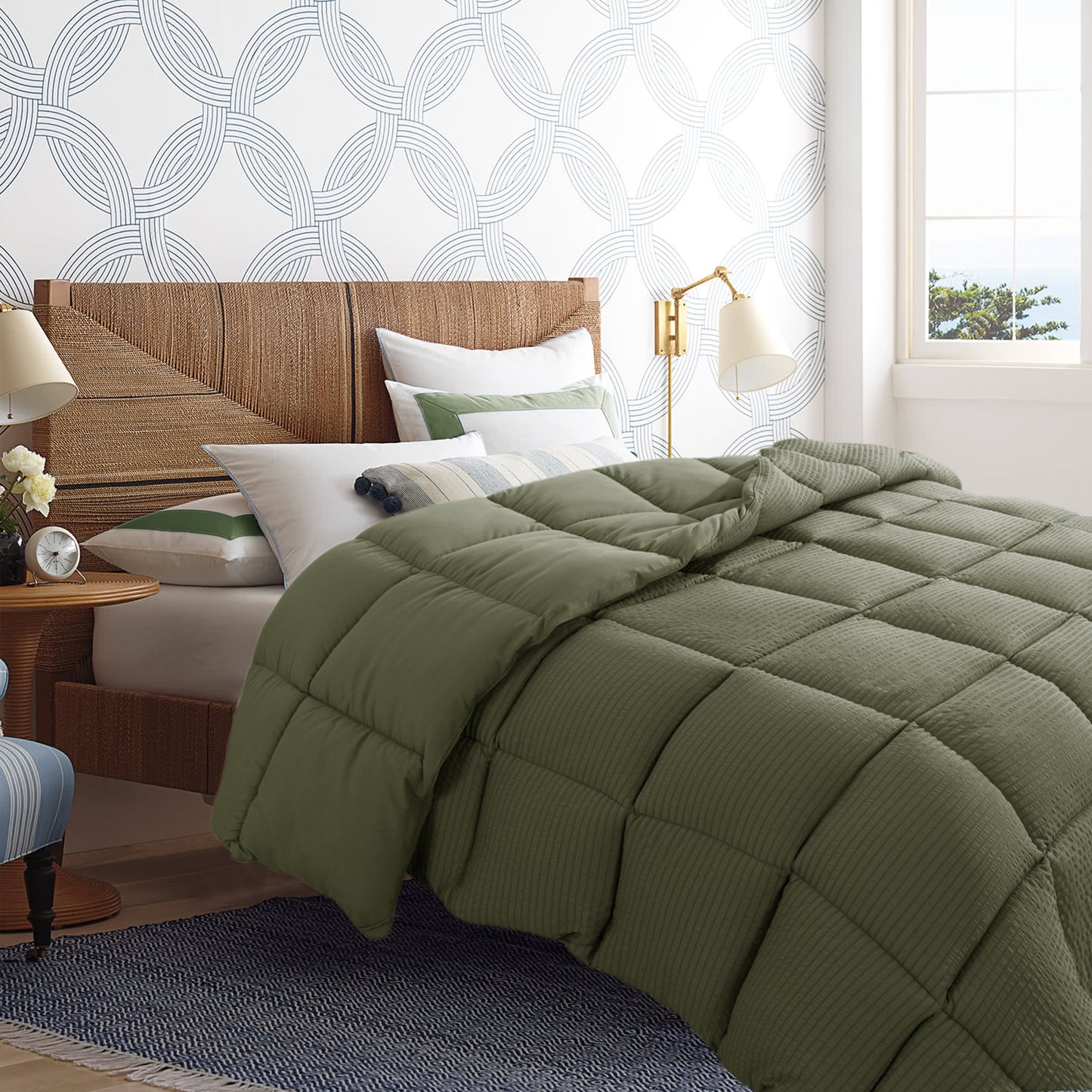 White Down Alternative Reversible Comforter