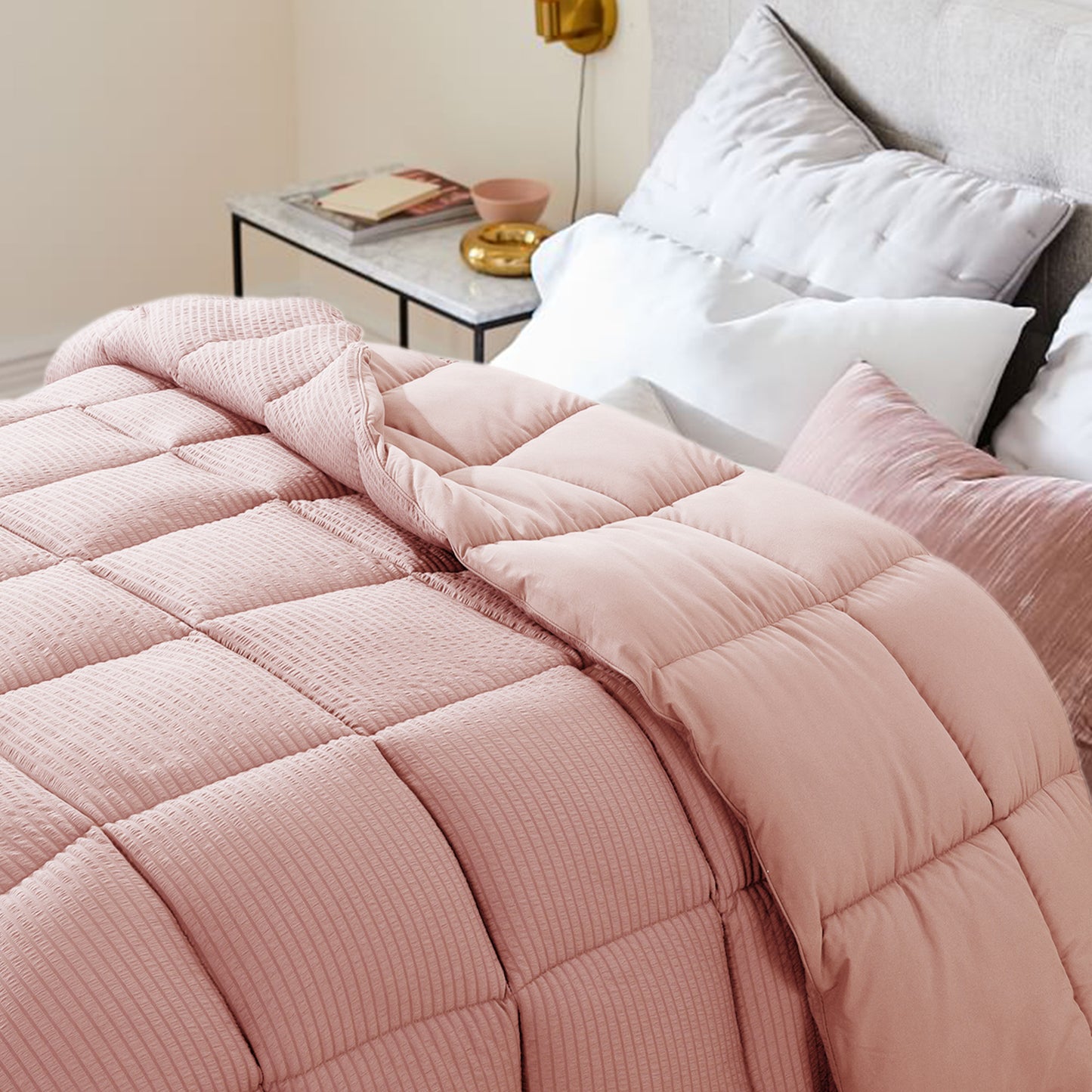 White Down Alternative Reversible Comforter