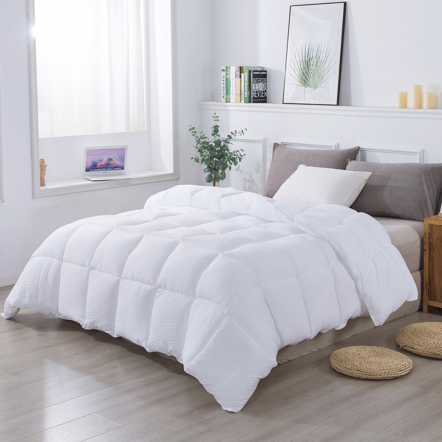 White Down Alternative Reversible Comforter