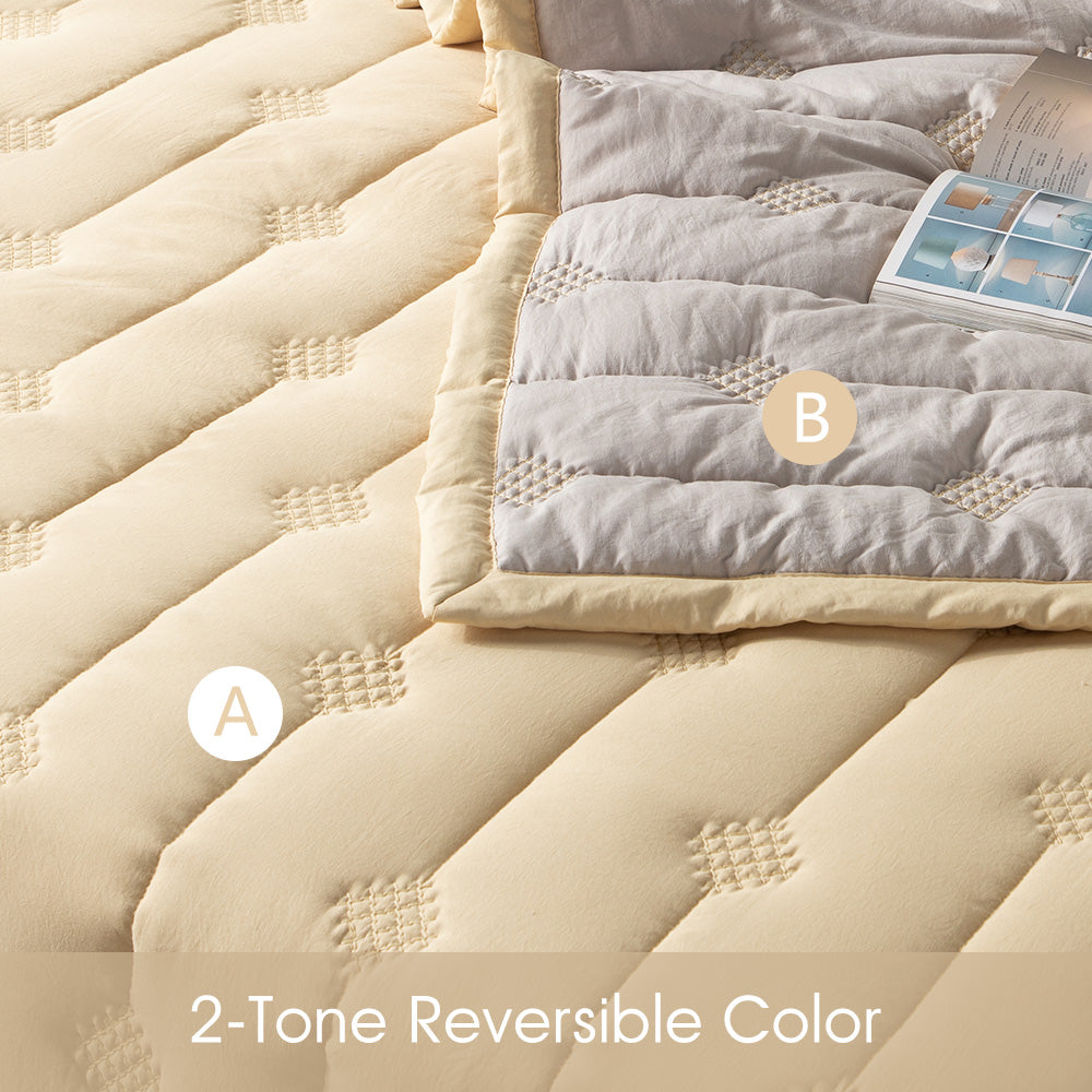 Kasentex Ultra Soft Lightweight All Season Quilt Bedspread Set, Room Decor, Graduation Gifts
