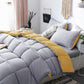 fall-bedding-soft-reversible-comforter-set-brown-grey-yellow-color