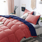 fall-bedding-soft-reversible-comforter-set-coral-navy-color
