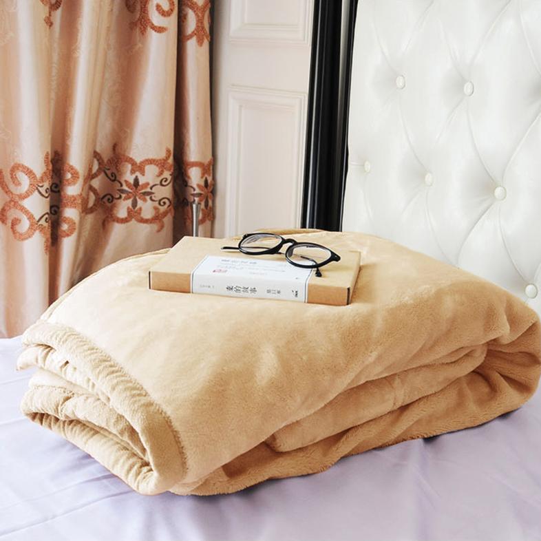 Kasentex Ultra Soft All Season Warm Fleece Throw Blanket, Beige or Brown
