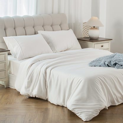 Kasentex Summer Duvet Cover Bedding Set with Duvet Cover, Pillowcase, Fitted Sheet, Hypoallergenic and Breathable, Room Decor, Graduation Gifts