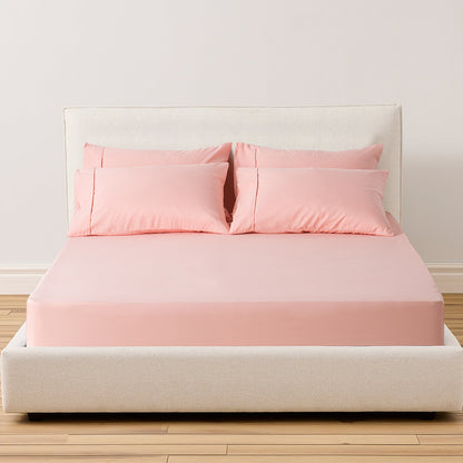 Kasentex Spring All Season Deep Pocket Fitted Sheet Set with Pillowcases, Room Decor, Graduation Gifts