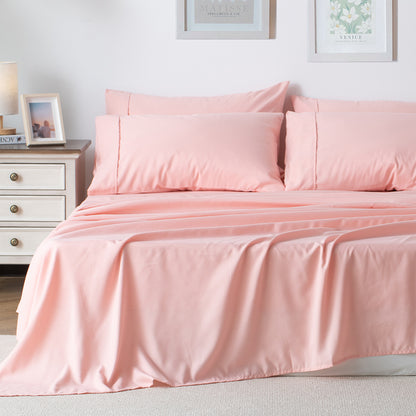 Kasentex Summer Sheet Bedding Set with Pillowcase, Flat Sheet, Fitted Sheet, Hypoallergenic and Breathable, Room Decor, Graduation Gifts