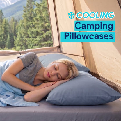 Kasentex Cooling Pillowcases for Outdoors & Camping - Set of 2 Pillowcovers