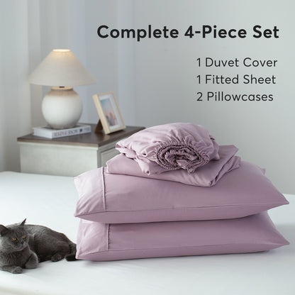 Kasentex Summer Duvet Cover Bedding Set with Duvet Cover, Pillowcase, Fitted Sheet, Hypoallergenic and Breathable, Room Decor, Graduation Gifts