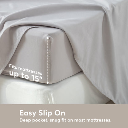 Kasentex Summer Sheet Bedding Set with Pillowcase, Flat Sheet, Fitted Sheet, Hypoallergenic and Breathable, Room Decor, Graduation Gifts