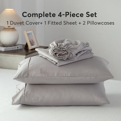 Kasentex Summer Duvet Cover Bedding Set with Duvet Cover, Pillowcase, Fitted Sheet, Hypoallergenic and Breathable, Room Decor, Graduation Gifts