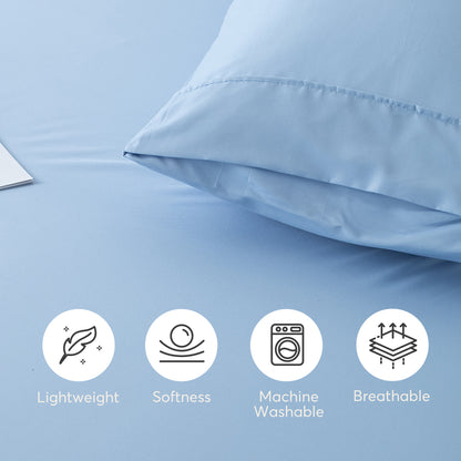 Kasentex Spring All Season Deep Pocket Fitted Sheet Set with Pillowcases, Room Decor, Graduation Gifts