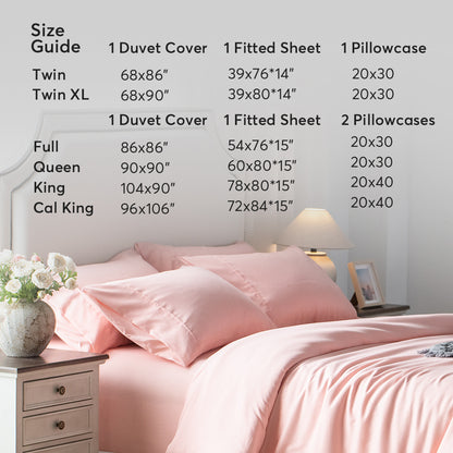 Kasentex Summer Duvet Cover Bedding Set with Duvet Cover, Pillowcase, Fitted Sheet, Hypoallergenic and Breathable, Room Decor, Graduation Gifts