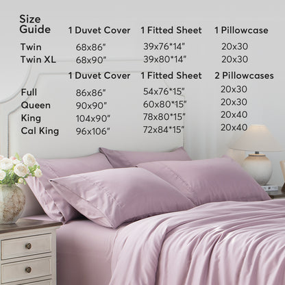 Kasentex Summer Duvet Cover Bedding Set with Duvet Cover, Pillowcase, Fitted Sheet, Hypoallergenic and Breathable, Room Decor, Graduation Gifts