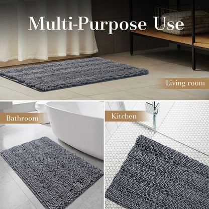 Kasentex Soft Absorbent Durable Non-Slip Bathroom Rug Mat, Solid Color, Room Decor, Graduation Gifts, Fathers Day Gift, Mother Gift