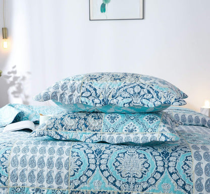 Kasentex Lightweight Quilt Set Twin/Queen/King - Soft All Season Bedspread Coverlet, Blue