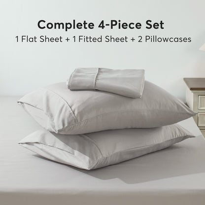 Kasentex Summer Sheet Bedding Set with Pillowcase, Flat Sheet, Fitted Sheet, Hypoallergenic and Breathable, Room Decor, Graduation Gifts