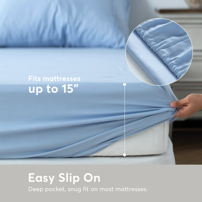 Kasentex Summer Duvet Cover Bedding Set with Duvet Cover, Pillowcase, Fitted Sheet, Hypoallergenic and Breathable, Room Decor, Graduation Gifts