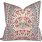 Cairo Pillow Cover in Pink and Coral, Thibaut Pillows