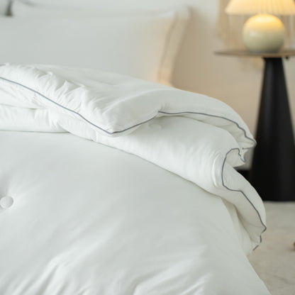 Kasentex Spring All Season Super Soft and Fluffy Jersey Knit Ultra Soft Comforter Set, White