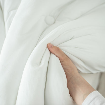 Kasentex Spring All Season Super Soft and Fluffy Jersey Knit Ultra Soft Comforter Set, White