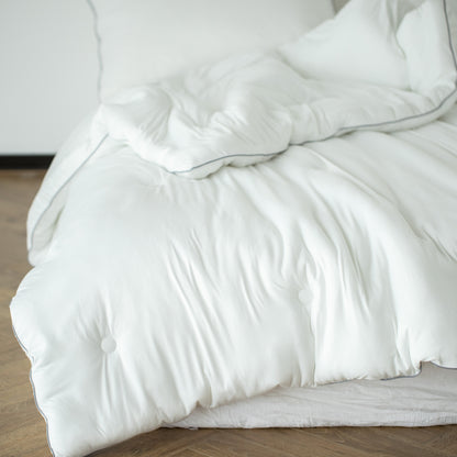 Kasentex Spring All Season Super Soft and Fluffy Jersey Knit Ultra Soft Comforter Set, White