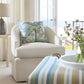 Iggy Performance Pillow Cover in Lagoon, Thibaut Pillows