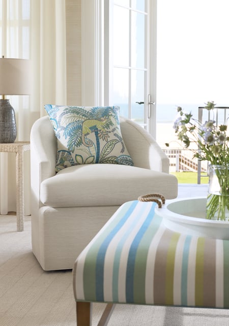 Iggy Performance Pillow Cover in Lagoon, Thibaut Pillows