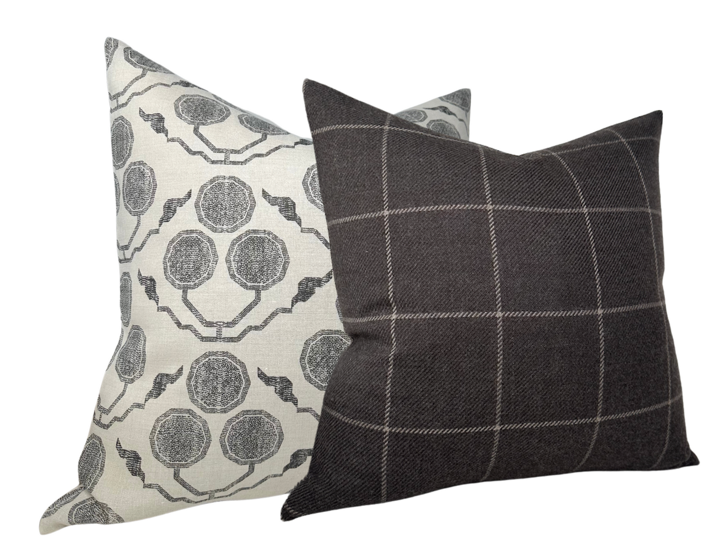 Bancroft Wool Pillow Cover in Sable Brown, Schumacher Textiles