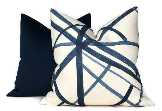 Channels Pillow Cover in Periwinkle Blue, Kelly Wearstler Textiles