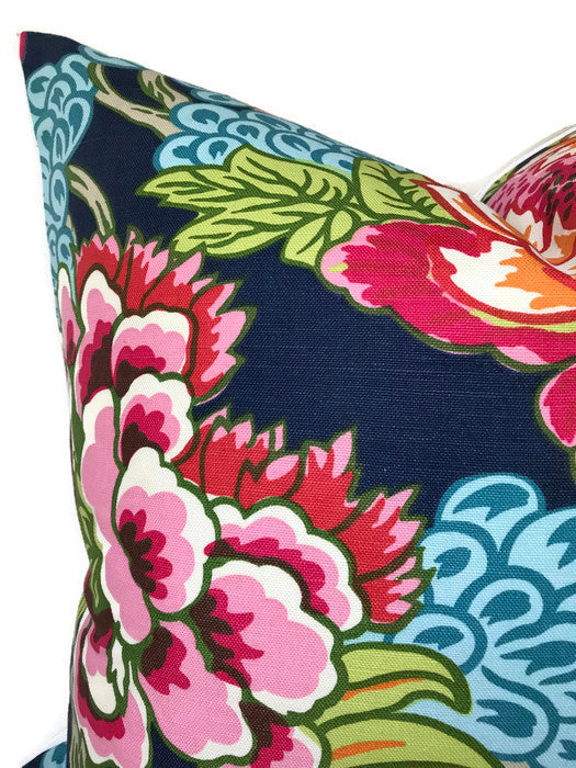 Honshu Pillow Cover in Navy, Thibaut Pillows