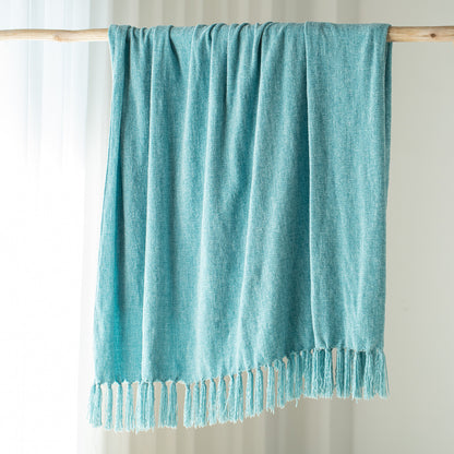 Kasentex Spring Ultra Soft Classic Elegant Throw Blanket with Tassel, Room Decor, Graduation Gifts
