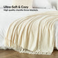 Kasentex Ultra Soft Lightweight Decorative Throw Blanket with Tassel