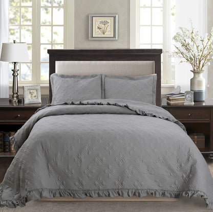 Kasentex All Season Cozy Diamond Design Quilt Set