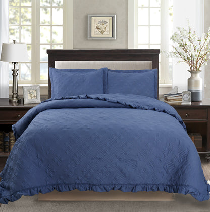 Kasentex All Season Cozy Diamond Design Quilt Set
