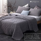 Red Dot Stitch Stone Washed Quilt Set
