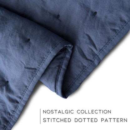 Kasentex Ultra Soft Nostalgic Dot Stitch Stone Washed Lightweight Quilt Set, Room Decor, Graduation Gifts, Fathers Day Gift, Mom Gift