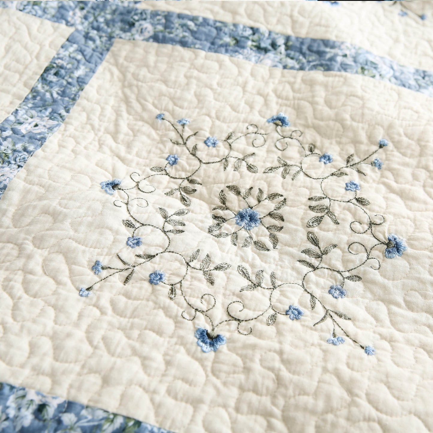 Patchwork Embroidery Bedspread