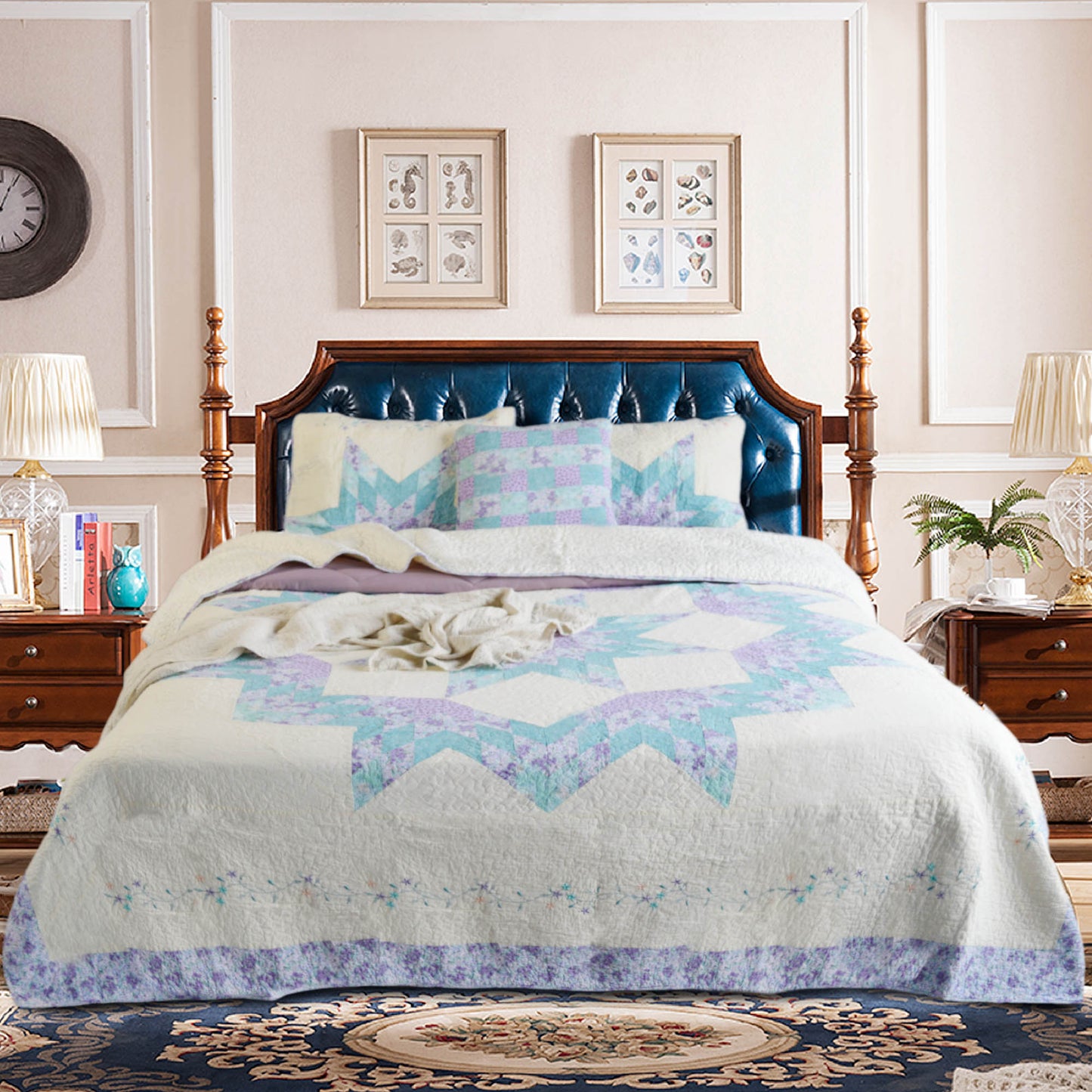 Patchwork Embroidery Bedspread