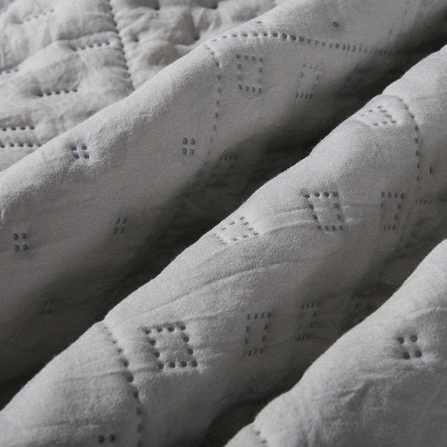 Contemporary Coverlet Set with Detailed Stitching