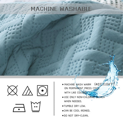 Kasentex Ultra Soft 2-Tone Reversible Quilt Bedding Set, Green or Pink or Blue, Room Decor, Graduation Gifts