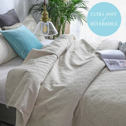 Kasentex Ultra Soft Star Contemporary Design Bedding Coverlet Set, Room Decor, Graduation Gifts