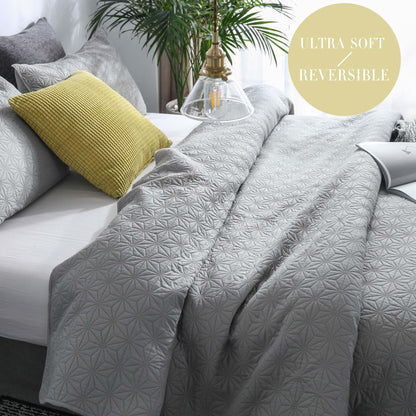 Kasentex Ultra Soft Star Contemporary Design Bedding Coverlet Set, Room Decor, Graduation Gifts