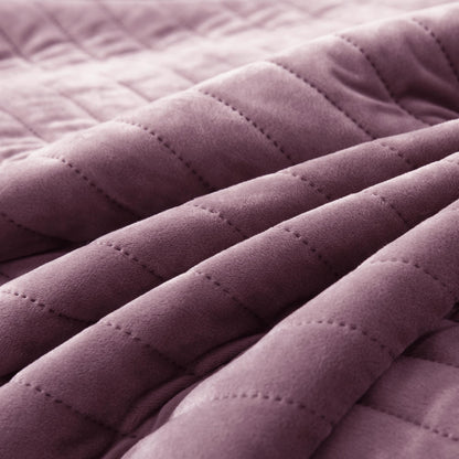 Kasentex Ultra Soft Plush Sherpa Lined Velvet Quilt Set, Queen, King