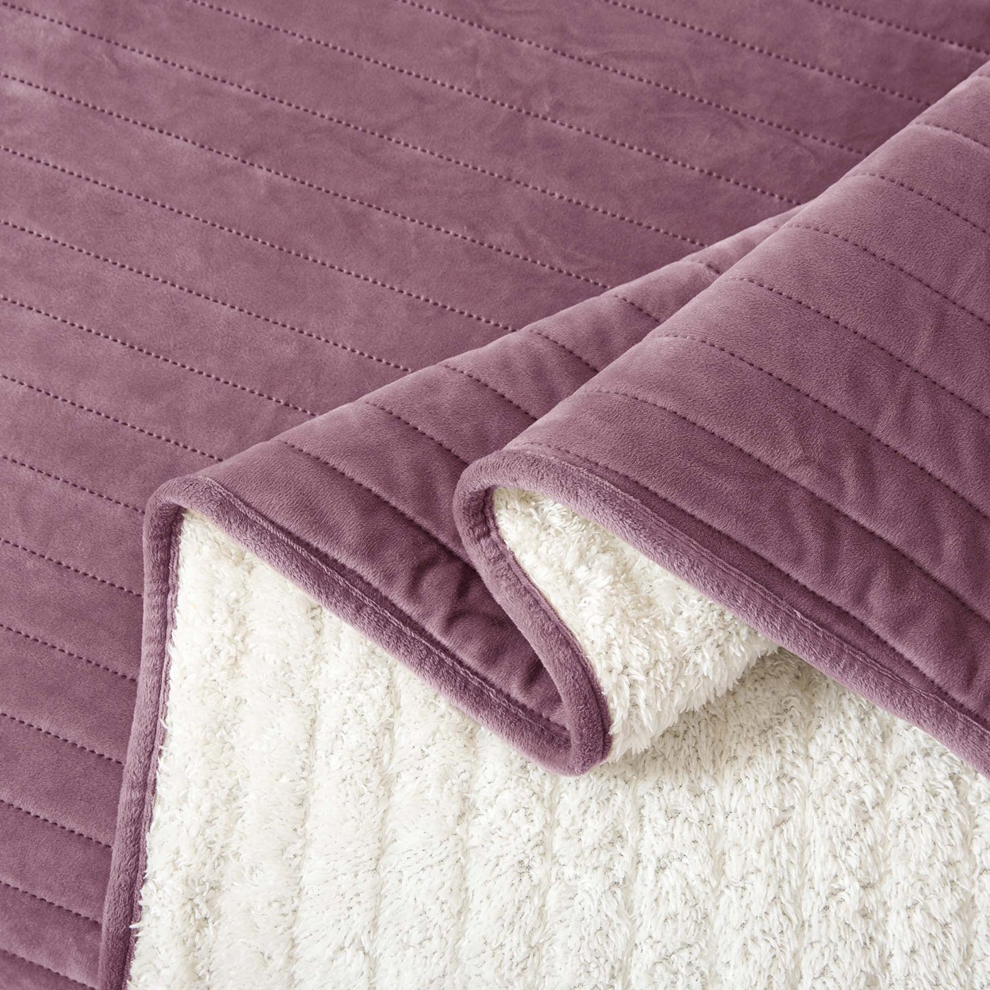 soft sherpa comforter warm kasentex ugg fluffy plush best bedding purple