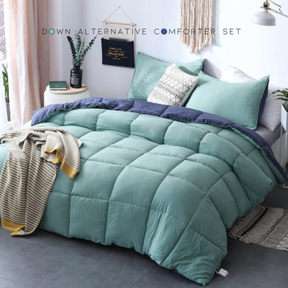 Kasentex Cozy Soft Luxury Down Alternative Comforter Set - Reversible & Machine Washable - Kasentex