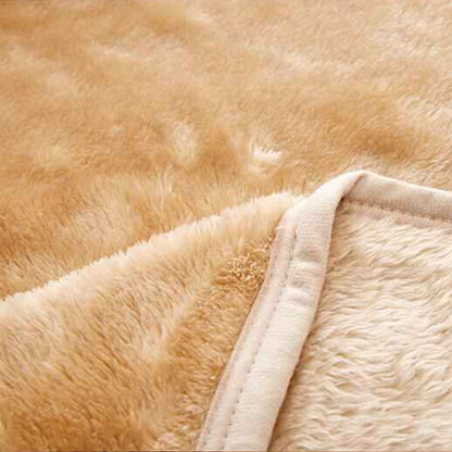 Kasentex Ultra Soft All Season Warm Fleece Throw Blanket, Beige or Brown