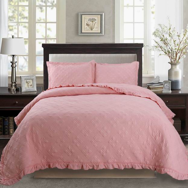 Kasentex Softest PreWashed Technique Quilt Set With Stitched Diamond Design - Kasentex